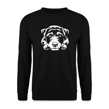 Jack Russell Terrier "Black Edition" - Unisex Sweatshirt - black - Front - Alina (178cm) & Michal (187cm)