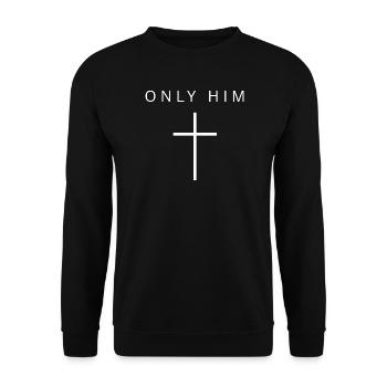 ONLY HIM - Unisex Pullover - Schwarz - Vorne - Alina (178cm) & Michal (187cm)