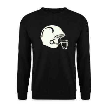 Football Footballhelm - Unisex Pullover - Schwarz - Vorne - Alina (178cm) & Michal (187cm)