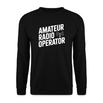 Amateur Radio Operator - Unisex Sweatshirt - black - Front - Alina (178cm) & Michal (187cm)