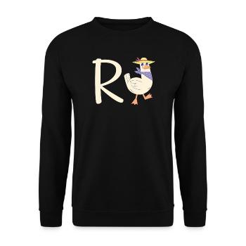Retraite Duck Pension - Sweat-shirt Unisexe - noir - Devant - Alina (178cm) & Michal (187cm)