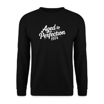 1974 Design for the 52 – For 52 years - Unisex Sweatshirt - black - Front - Alina (178cm) & Michal (187cm)