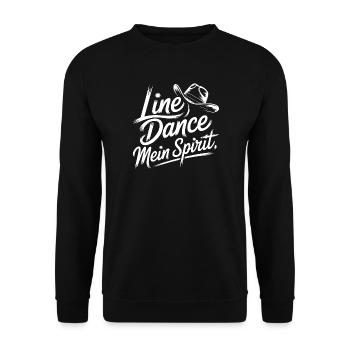 Line Dance My Spirit - Unisex Sweatshirt - black - Front - Alina (178cm) & Michal (187cm)
