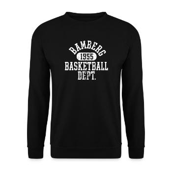 Bamberg Basketball Dept. 1955 - Unisex Sweatshirt - black - Front - Alina (178cm) & Michal (187cm)