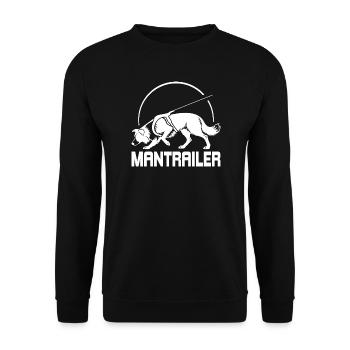 Border Collie MANTRAILER Suchhunde Hunde Hund - Unisex Pullover - Schwarz - Vorne - Alina (178cm) & Michal (187cm)