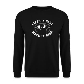 La vie est un boulon, fais-la bouffer - Sweat-shirt Unisexe - noir - Devant - Alina (178cm) & Michal (187cm)