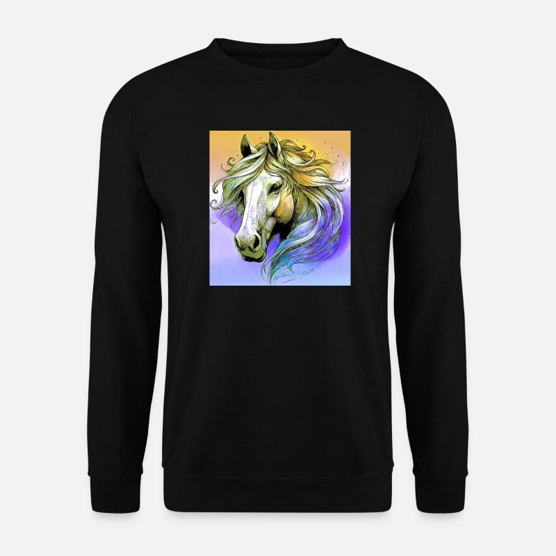 Pferd - Unisex Pullover - Schwarz