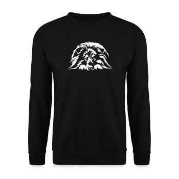 Sheltie "Black Edition" - Unisex Pullover - Schwarz - Vorne - Alina (178cm) & Michal (187cm)