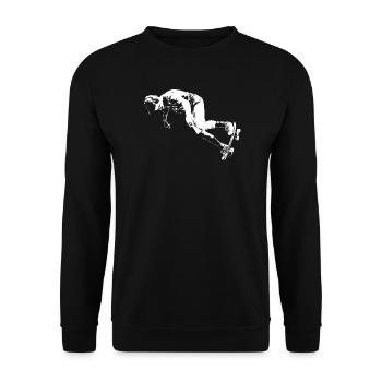 Skater - Unisex Sweatshirt - black - Front - Alina (178cm) & Michal (187cm)