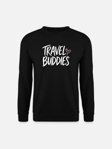 Reisefreunde Herzdesign - Unisex Pullover - Schwarz