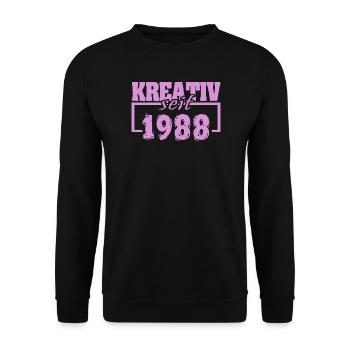 Creative 1988 - Unisex Sweatshirt - black - Front - Alina (178cm) & Michal (187cm)