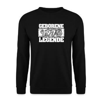 1975 - Unisex Pullover - Schwarz - Vorne - Alina (178cm) & Michal (187cm)