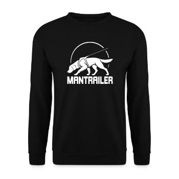 Golden Retriever MANTRAILER Suchhunde Hunde Hund - Unisex Pullover - Schwarz - Vorne - Alina (178cm) & Michal (187cm)