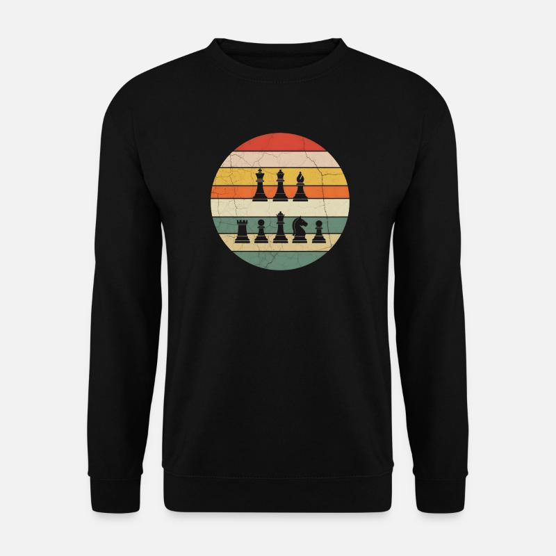 Schachspieler-Humor-Schachgeschenk - Unisex Pullover - Schwarz