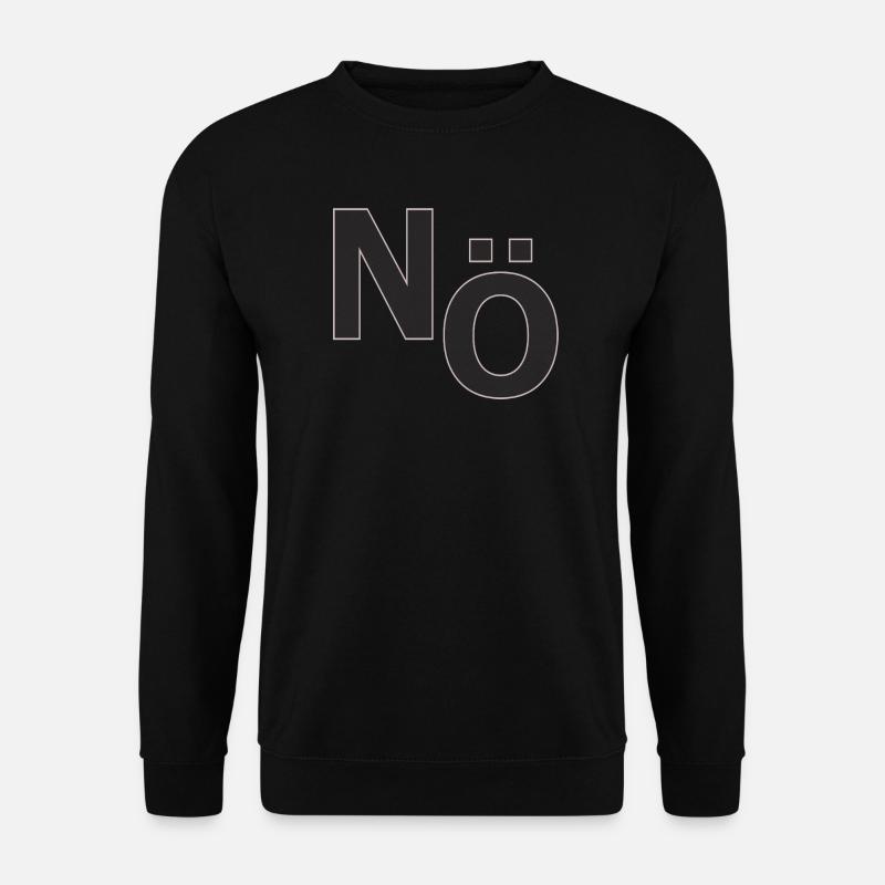 No – Minimal Typography Statement - Unisex Sweatshirt - black