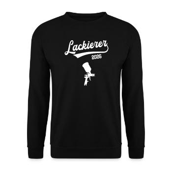 Painter 2026 Apprenticeship Profession Paint Shop Trainee - Unisex Sweatshirt - black - Front - Alina (178cm) & Michal (187cm)