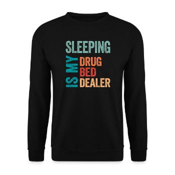 Typographie rétro de sommeil drôle - Sweat-shirt Unisexe - noir - Devant - Alina (178cm) & Michal (187cm)