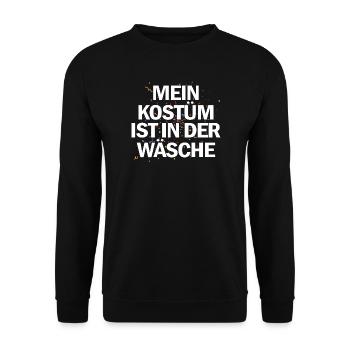Mein Kostüm in der Wäsche - Unisex Pullover - Schwarz - Vorne - Alina (178cm) & Michal (187cm)
