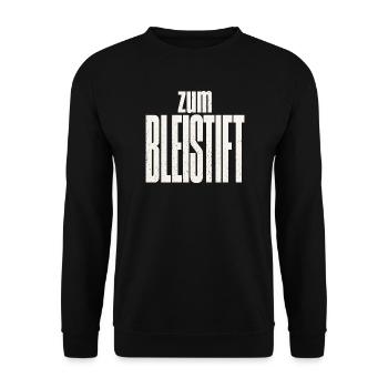 Zum Bleistift - Unisex Pullover - Schwarz - Vorne - Alina (178cm) & Michal (187cm)
