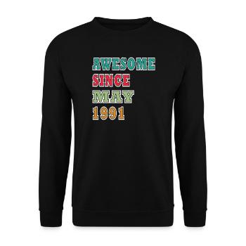 Génial depuis mai 1991 - Sweat-shirt Unisexe - noir - Devant - Alina (178cm) & Michal (187cm)