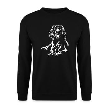 Englischer Springer Spaniel "Black Edition" - Unisex Pullover - Schwarz - Vorne - Alina (178cm) & Michal (187cm)