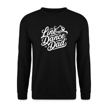 Line Dance Dad - Script Logo - Unisex Sweatshirt - black - Front - Alina (178cm) & Michal (187cm)