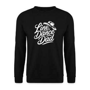 Line Dance Dad - Unisex Sweatshirt - black - Front - Alina (178cm) & Michal (187cm)