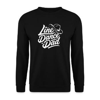 Line Dance Dad Cowboy Hat Design - Unisex Pullover - Schwarz - Vorne - Alina (178cm) & Michal (187cm)