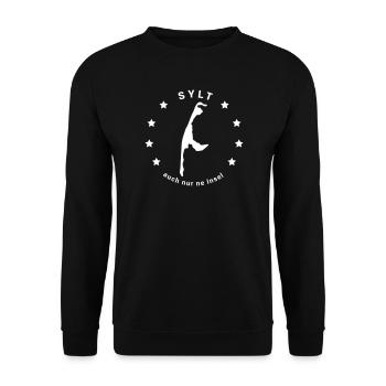 Sylt - Insel Nordsee Maritim Watt Meer - Unisex Pullover - Schwarz - Vorne - Alina (178cm) & Michal (187cm)