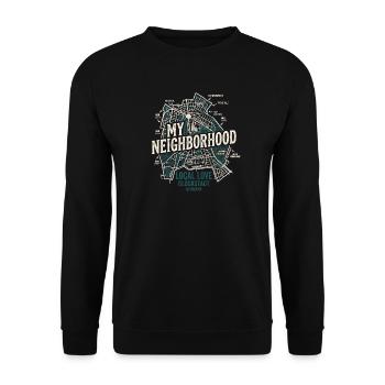 Glückstadt Heimat - Unisex Pullover - Schwarz - Vorne - Alina (178cm) & Michal (187cm)