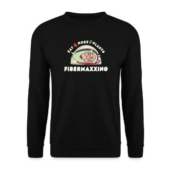 Fibermaxxing - Unisex Sweatshirt - black - Front - Alina (178cm) & Michal (187cm)