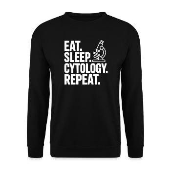 Eat. Sleep. Cytology. Repeat. - Unisex Sweatshirt - black - Front - Alina (178cm) & Michal (187cm)