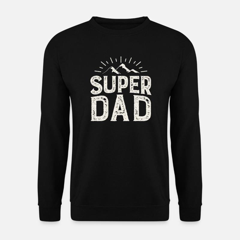 Super Dad Mountain Abenteuer - Unisex Pullover - Schwarz
