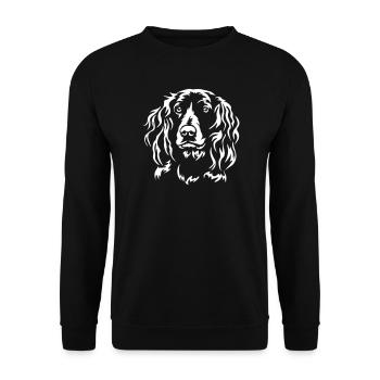 German Quail Dog Head, « Édition Noire » - Sweat-shirt Unisexe - noir - Devant - Alina (178cm) & Michal (187cm)