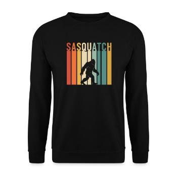  Bigfoot Silhouette Sasquatch style années 1970 - Sweat-shirt Unisexe - noir - Devant - Alina (178cm) & Michal (187cm)