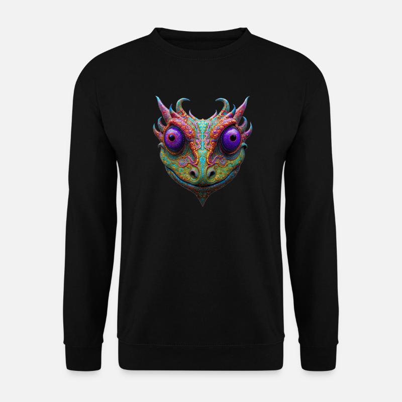 Mystic Toad/Frog/Gecko/Lizzard/Alien - Unisex Pullover - Schwarz