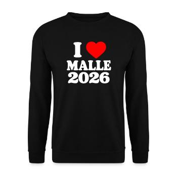 I love Malle 2026 - Unisex Sweatshirt - black - Front - Alina (178cm) & Michal (187cm)