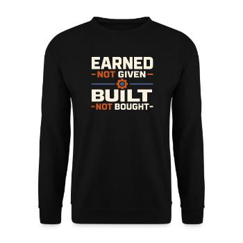 Blue Collar Lifestyle Blue Collar Pride Working - Unisex Sweatshirt - black - Front - Alina (178cm) & Michal (187cm)