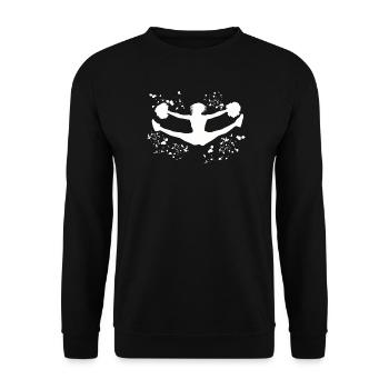 Cheerpom pom girls Mom Cheerleading - Sweat-shirt Unisexe - noir - Devant - Alina (178cm) & Michal (187cm)