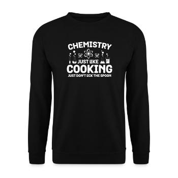 Chemie lustig - Unisex Pullover - Schwarz - Vorne - Alina (178cm) & Michal (187cm)