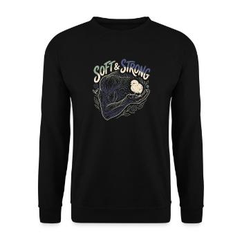 Soft And Strong Men - Unisex Sweatshirt - black - Front - Alina (178cm) & Michal (187cm)