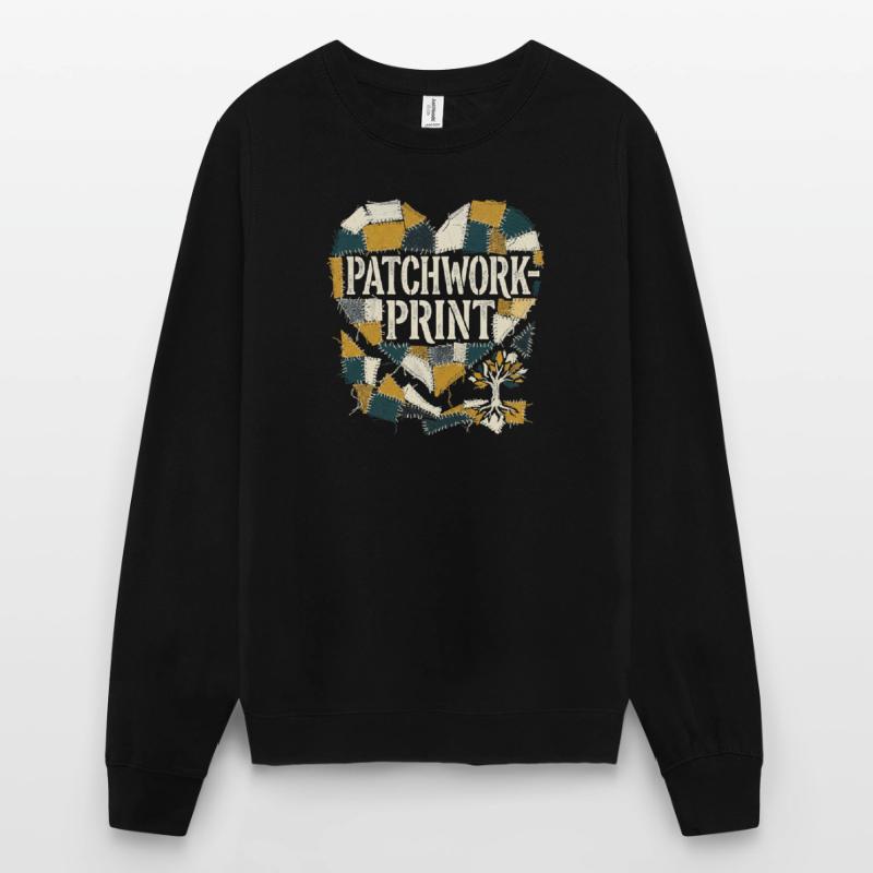Impression patchwork Sweat-shirt Unisexe