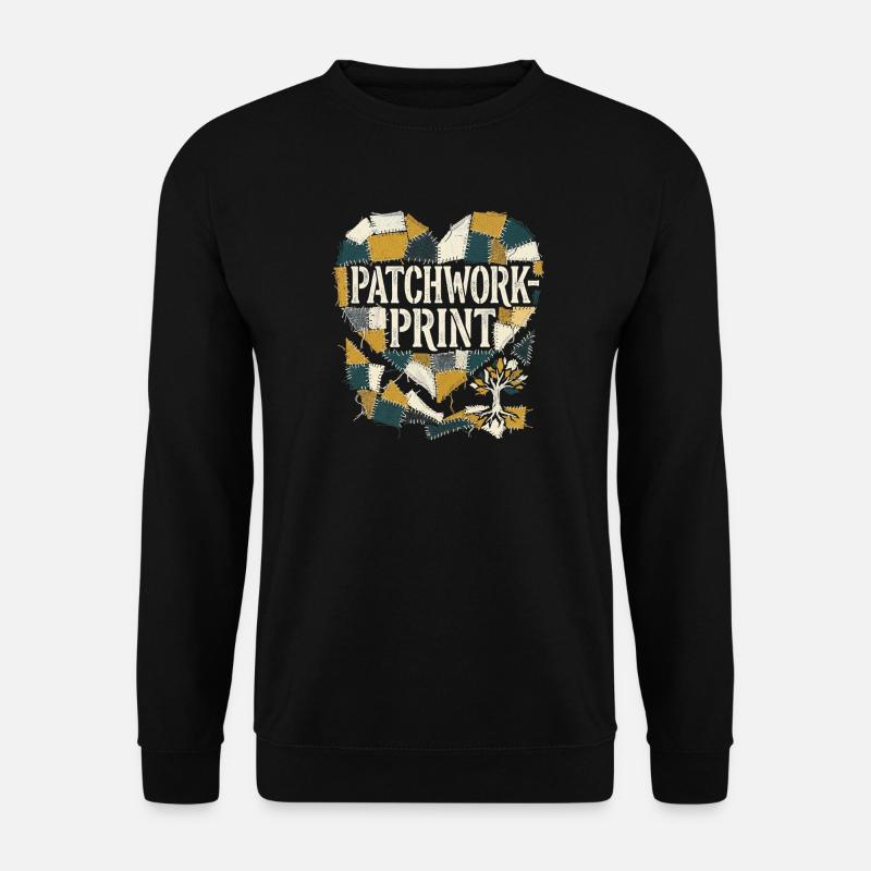 Patchwork Print - Unisex Sweatshirt - black