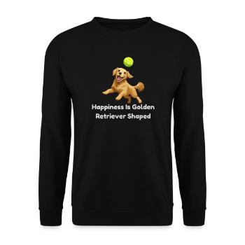 Golden Retriever Joy Tennis - Unisex Sweatshirt - black - Front - Alina (178cm) & Michal (187cm)