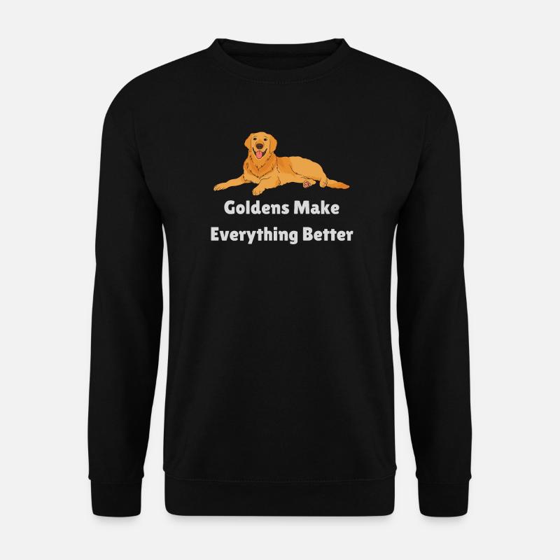 Golden Retrievers Make Everything Better - Unisex Sweatshirt - black