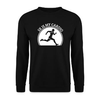 Le 5K marathon est mon cadeau de course cardio - Sweat-shirt Unisexe - noir - Devant - Alina (178cm) & Michal (187cm)