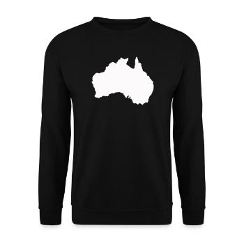 Australien Silhouette Minimal - Unisex Pullover - Schwarz - Vorne - Alina (178cm) & Michal (187cm)