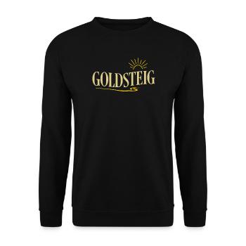 Goldsteig Typography Hiking Trail - Unisex Sweatshirt - black - Front - Alina (178cm) & Michal (187cm)