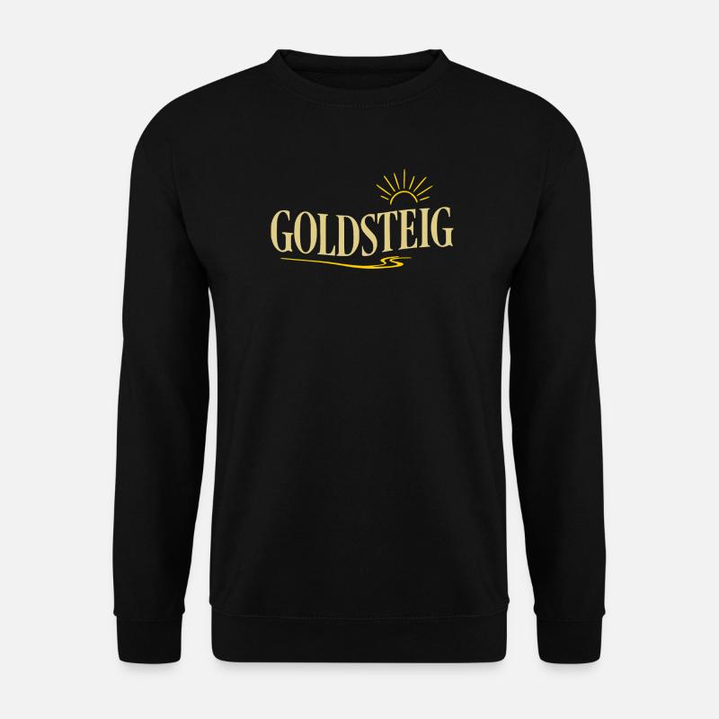 Goldsteig Typografie Wanderpfad - Unisex Pullover - Schwarz