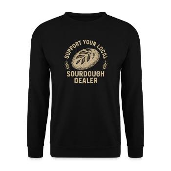 Baking Baker Baker Sourdough Bread Gift Idea - Unisex Sweatshirt - black - Front - Alina (178cm) & Michal (187cm)